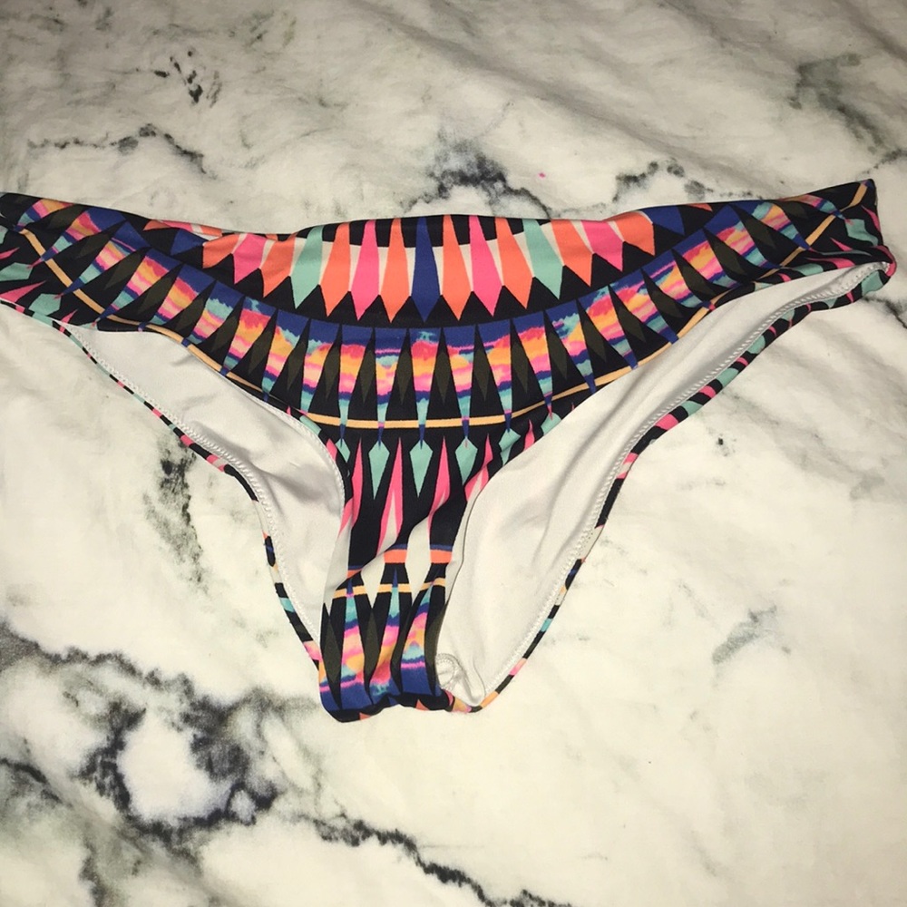 Tribal Print Pink Bikini Bottoms